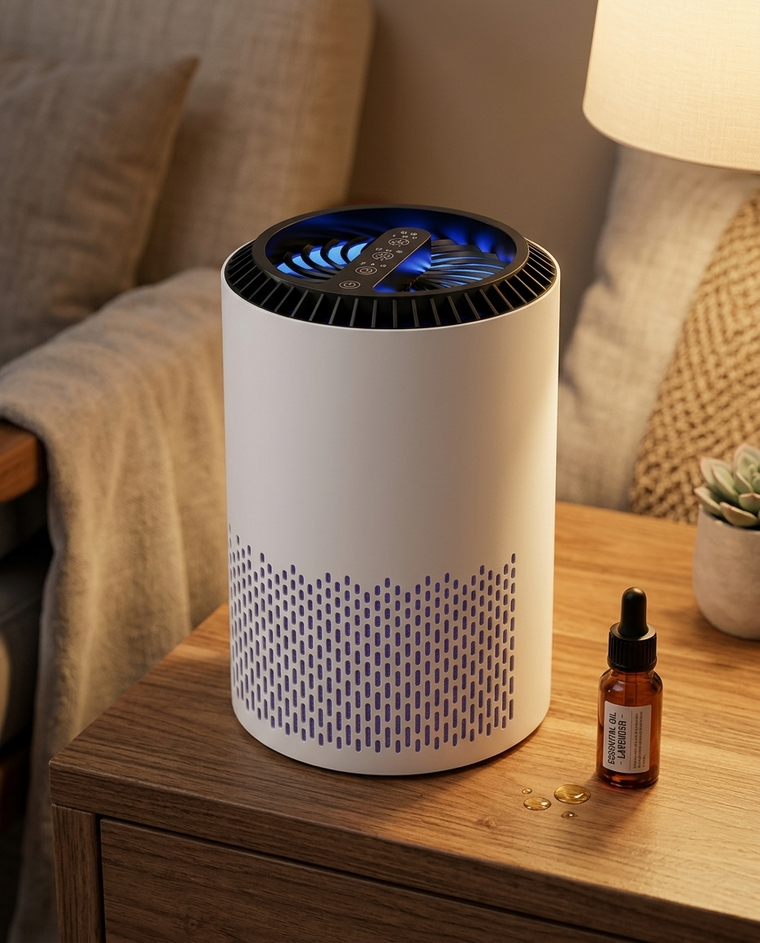 5. Three Machines In One: Purifier + White-Noise + Aromatherapy