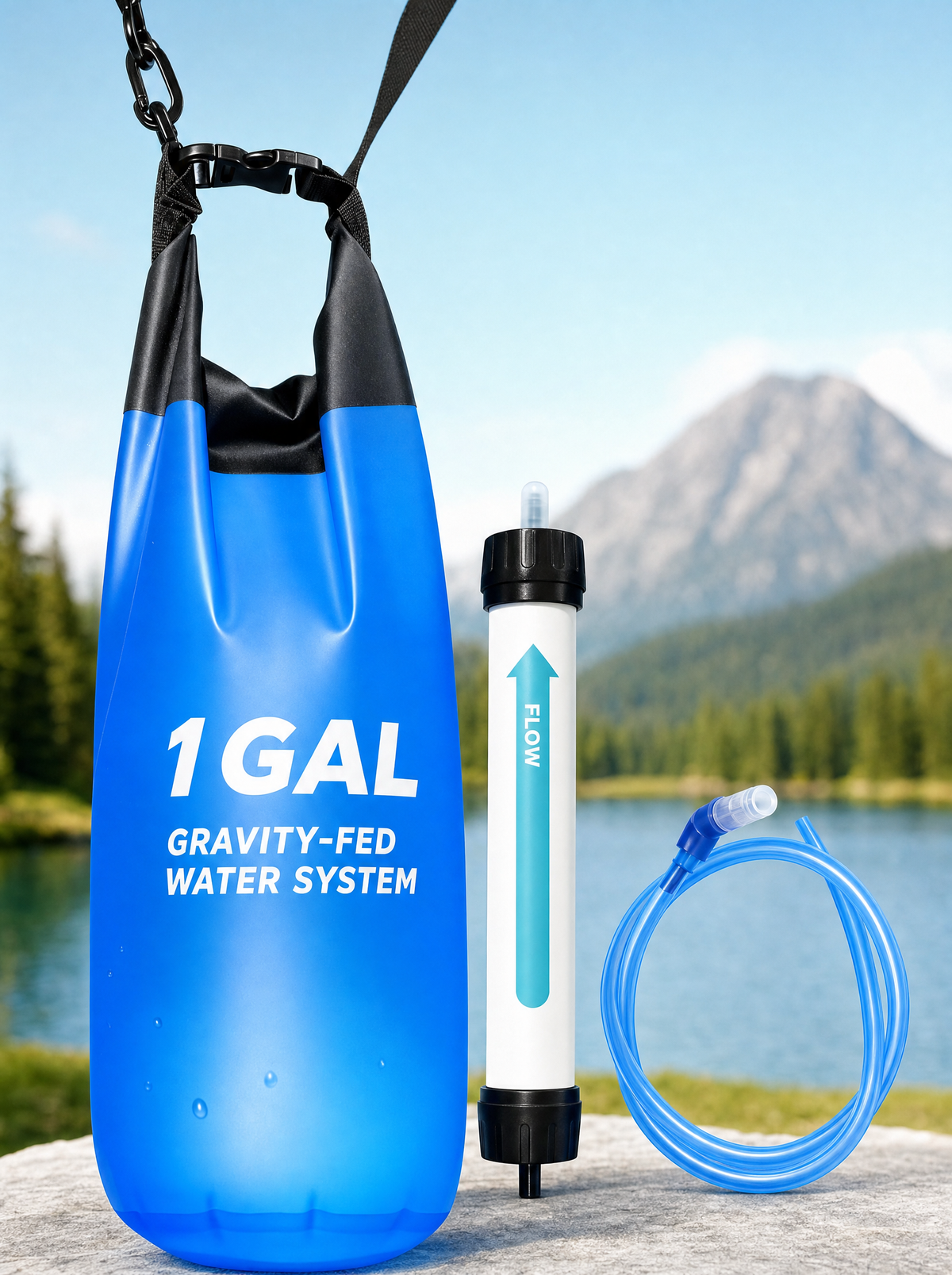 AquaVault gravity-fed water filter kit