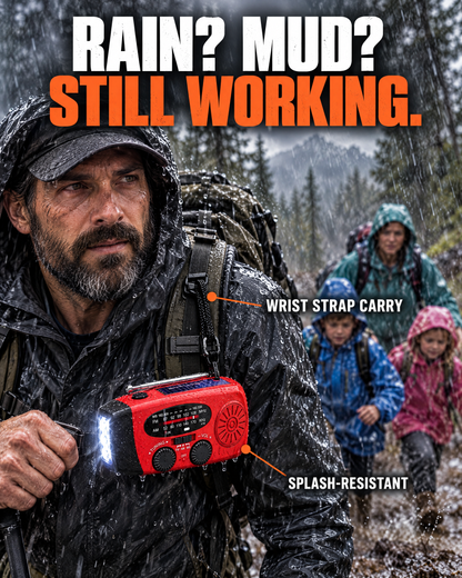Classic: splash-resistant with wrist strap carry