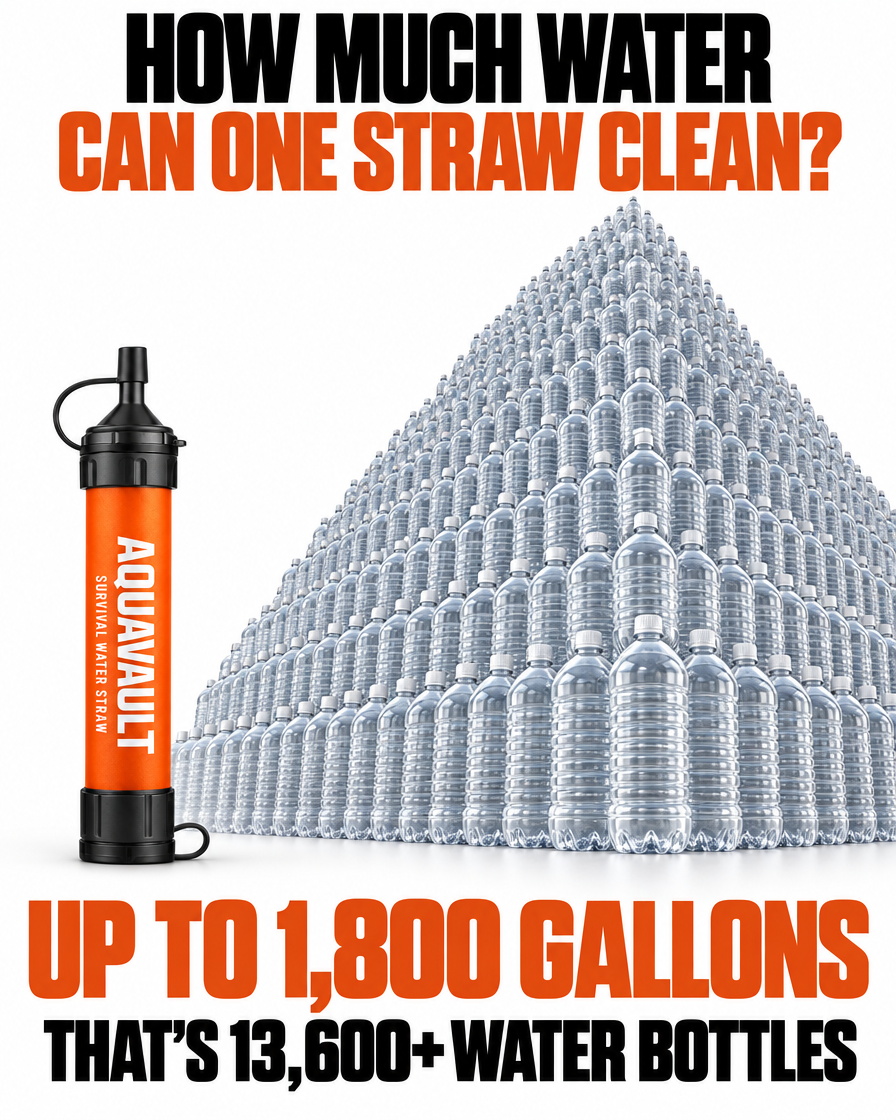 One straw cleans up to 1,800 gallons