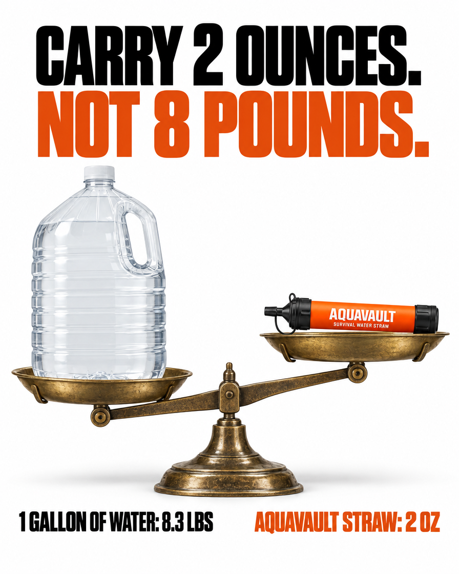 Carry 2 ounces, not 8 pounds