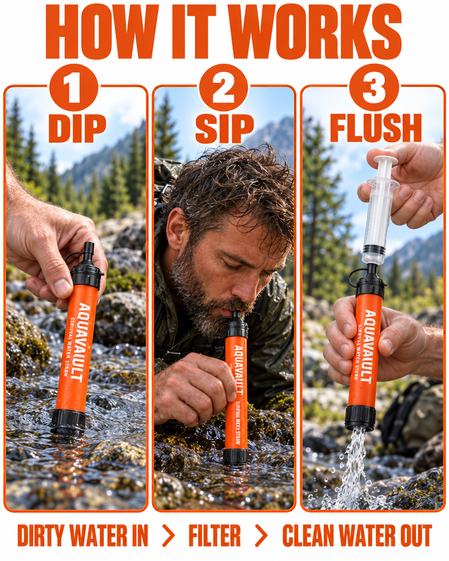 How it works: dip, sip, flush